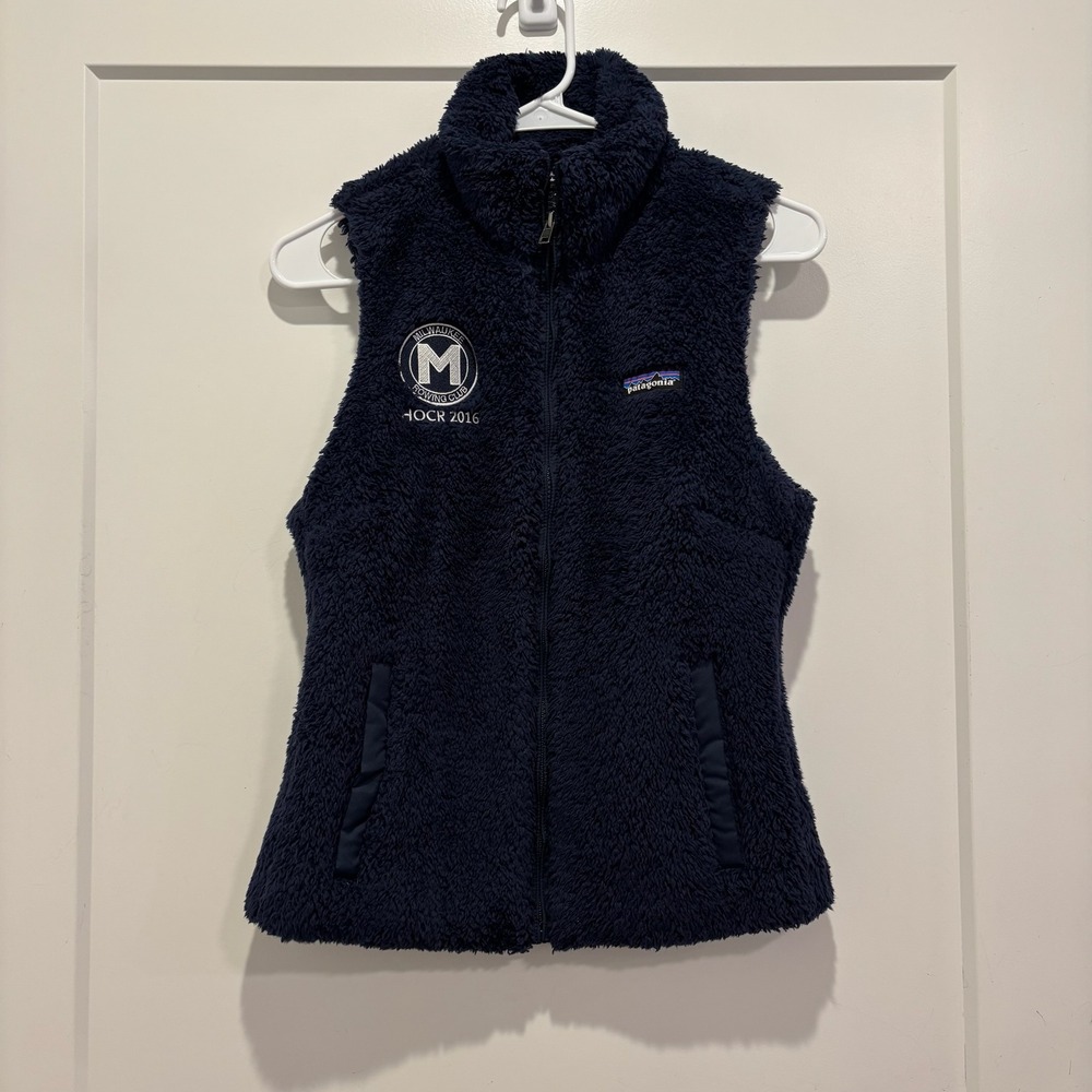 Patagonia Los Gatos Fleece Vest Womens S Navy Blue Milwaukee Rowing Club HOCR